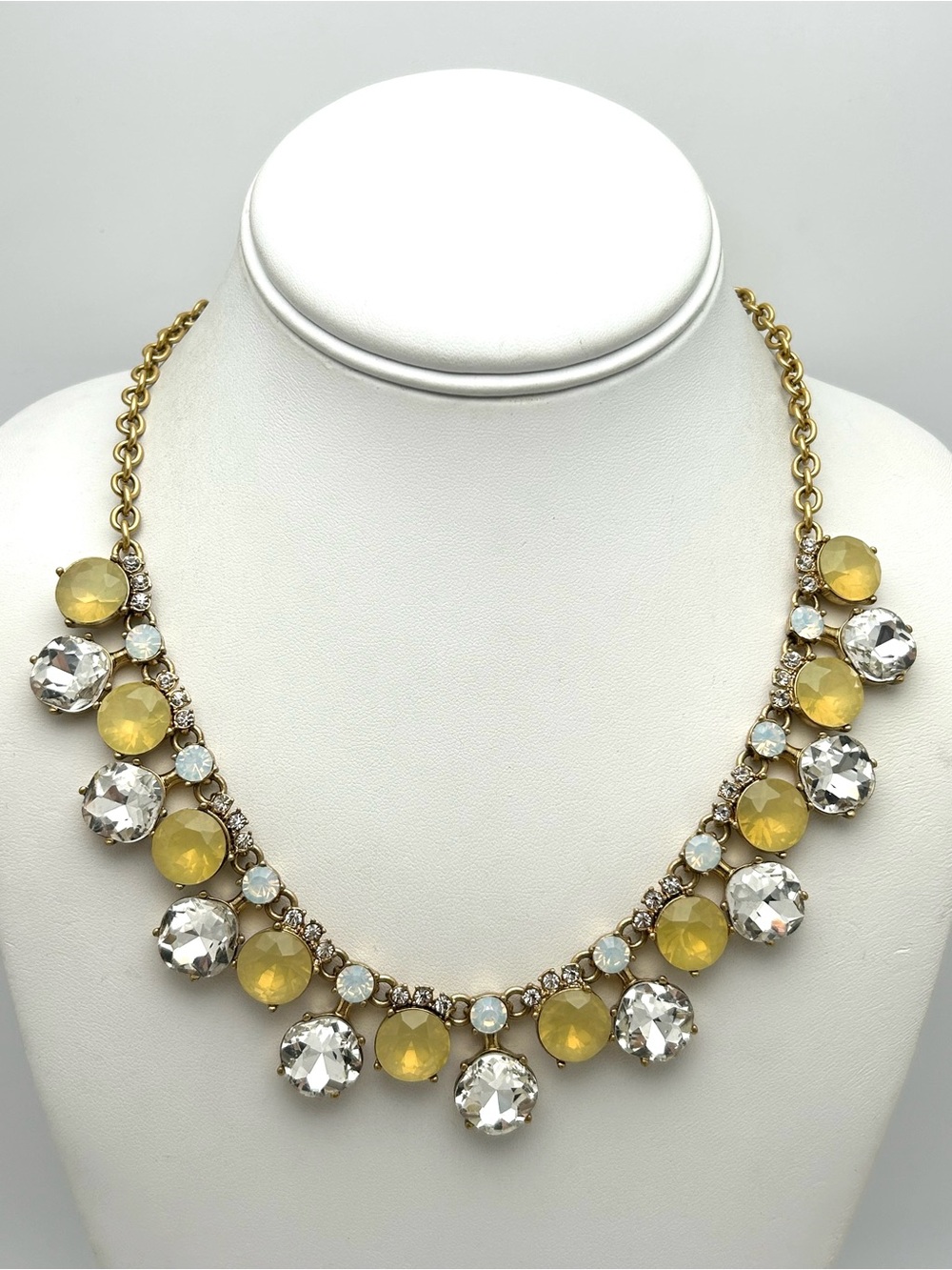 J. Crew Yellow Opalescent Jeweled Necklace